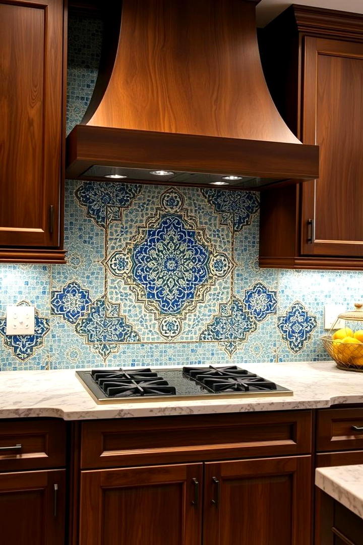 Blue Mosaic Detail Magic - 21 Blue Kitchen Ideas