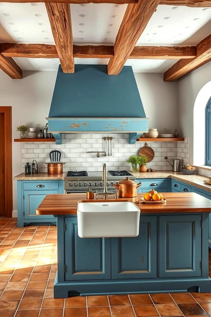 Blue Rustic Charm - 21 Blue Kitchen Ideas