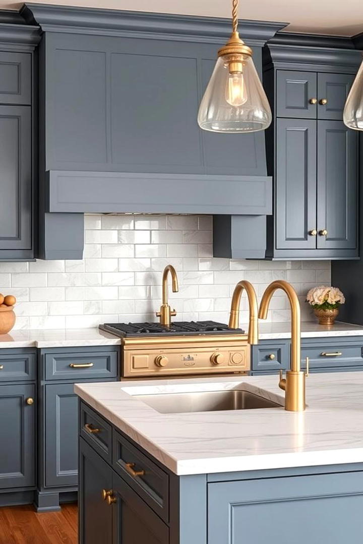 Blue and Gray Combination Harmony - 21 Blue Kitchen Ideas