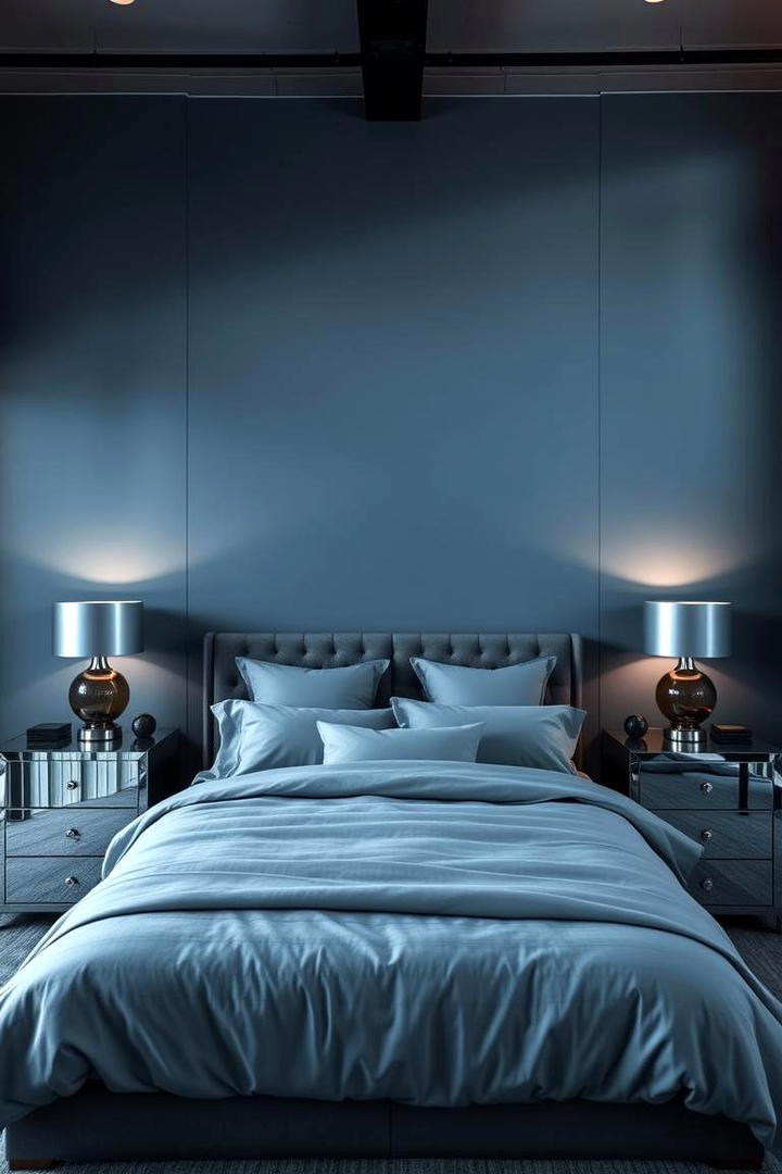 Blue and Gray Sophistication - 21 Blue Bedroom Ideas