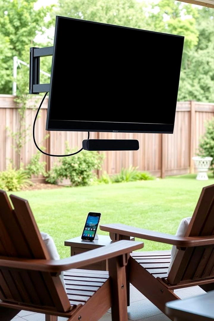 Bluetooth Enabled Control - 30 Outdoor Tv Ideas