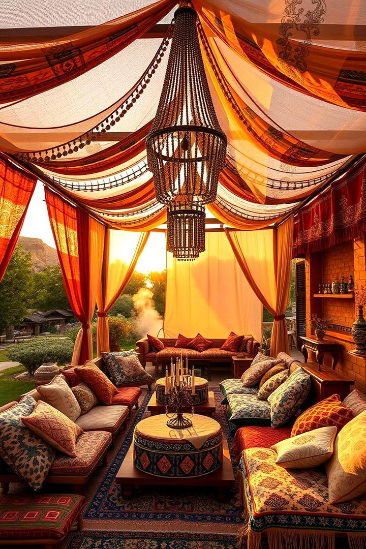 Bohemian Chic Pergola Ambiance - 21 Patio With a Pergola Ideas