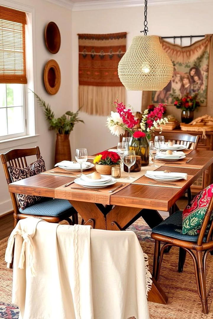 Bohemian Chic Touches - 21 Dining Table Decor Ideas