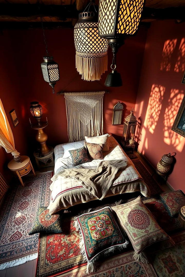 Bohemian Dark - 30 Dark Bedroom Ideas