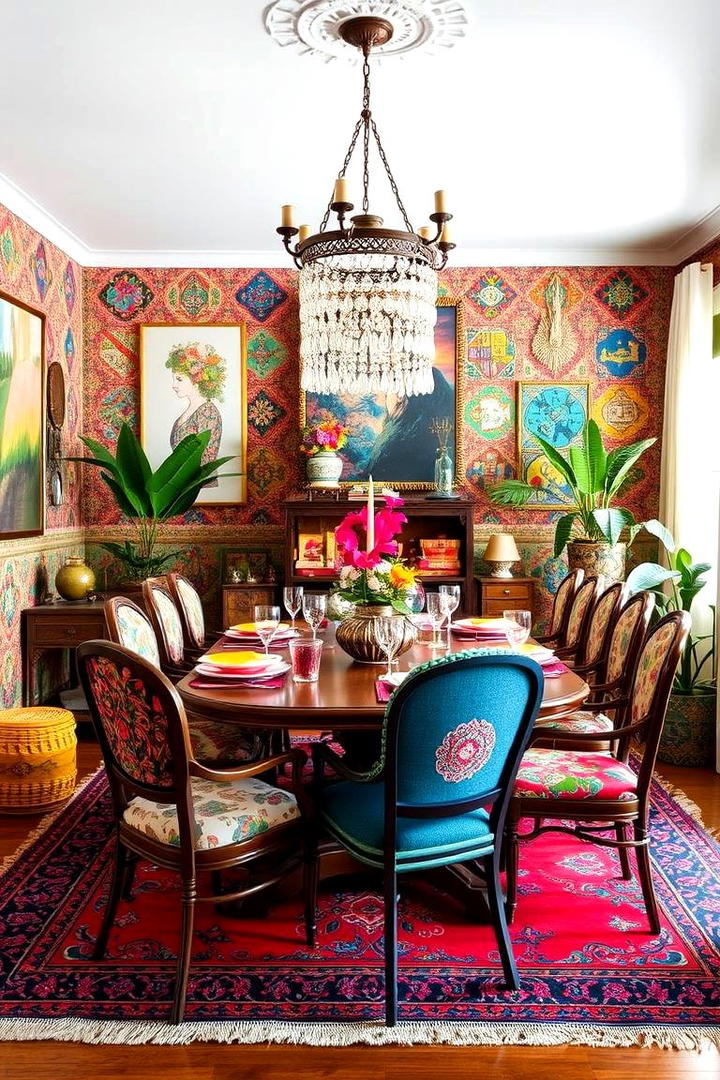 Bohemian Eclectic Dining Room - 21 Dining Room Design Ideas