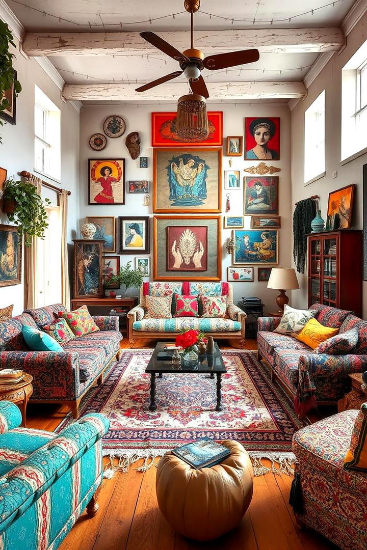 Bohemian Eclectic Style - 21 Aesthetic Living Room Ideas