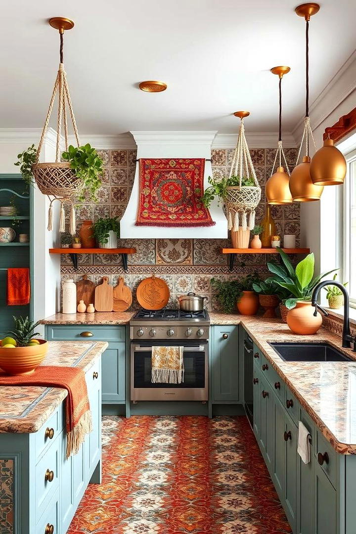 Bohemian Eclectic Touch - 30 kitchen island decor ideas