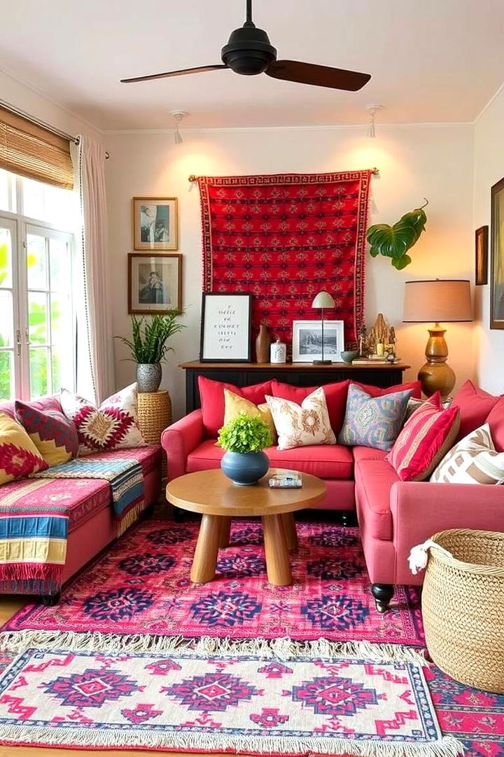 Bohemian Inspired Layers - 21 Cozy Living Room Ideas