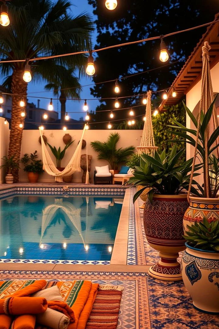 Bohemian Style Pool Escape - 21 Pool House Ideas