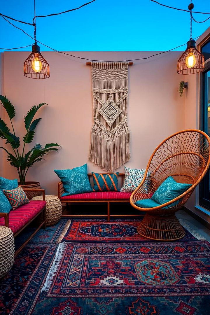 Bohemian Teal Vibes - 30 Teal Living Room Ideas