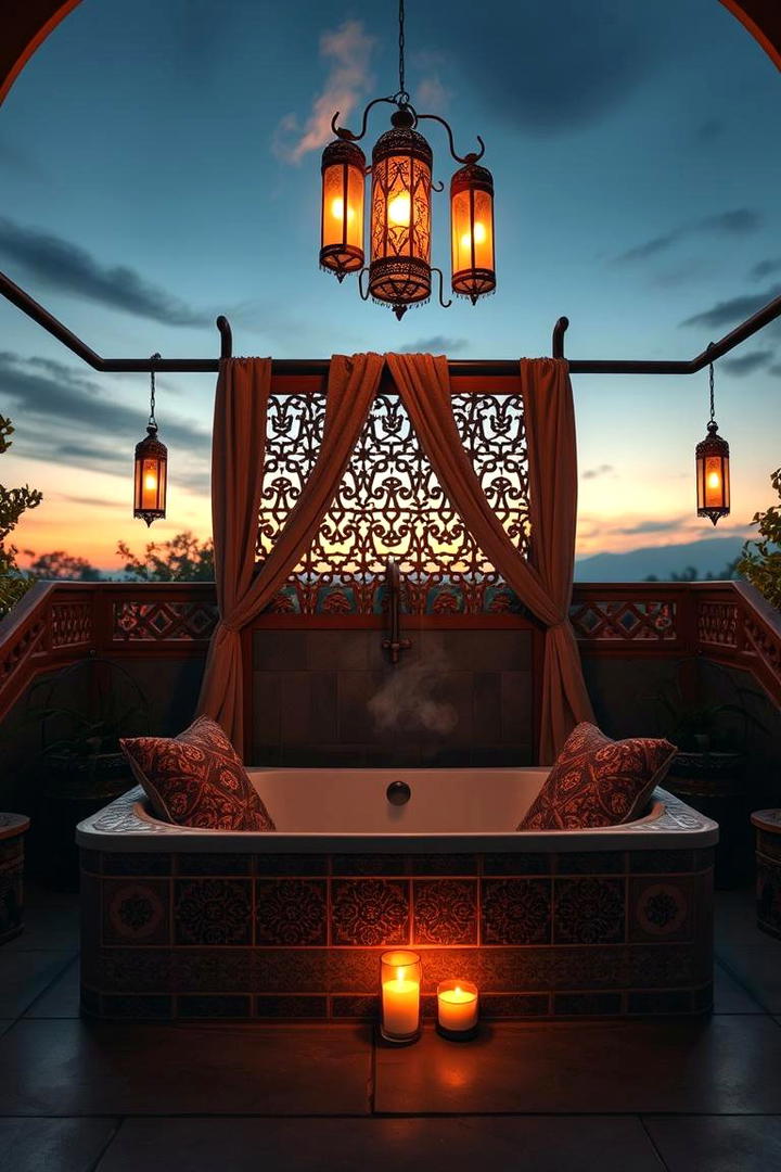 Boho Chic Bath Escape - 30 Outdoor Bathtub Ideas