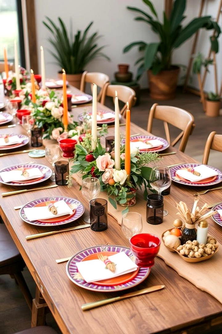 Boho Chic Dining Setups - 21 boho wedding ideas