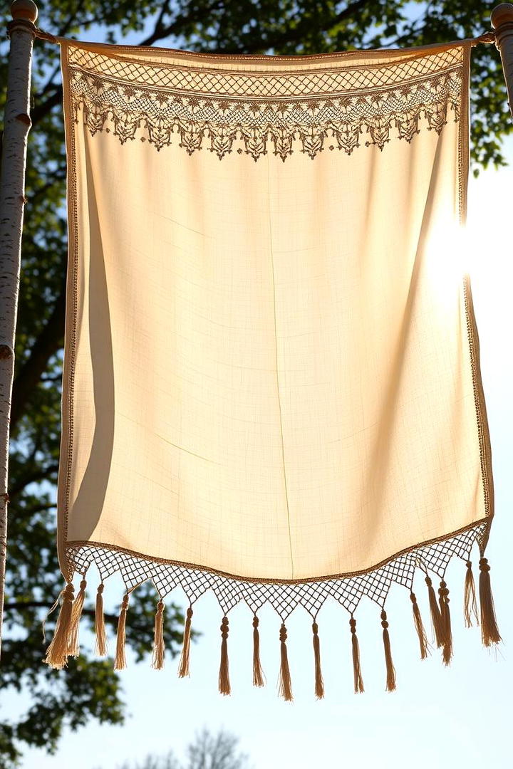 Boho Chic Fabric Banner - 21 Wedding Welcome Sign Ideas