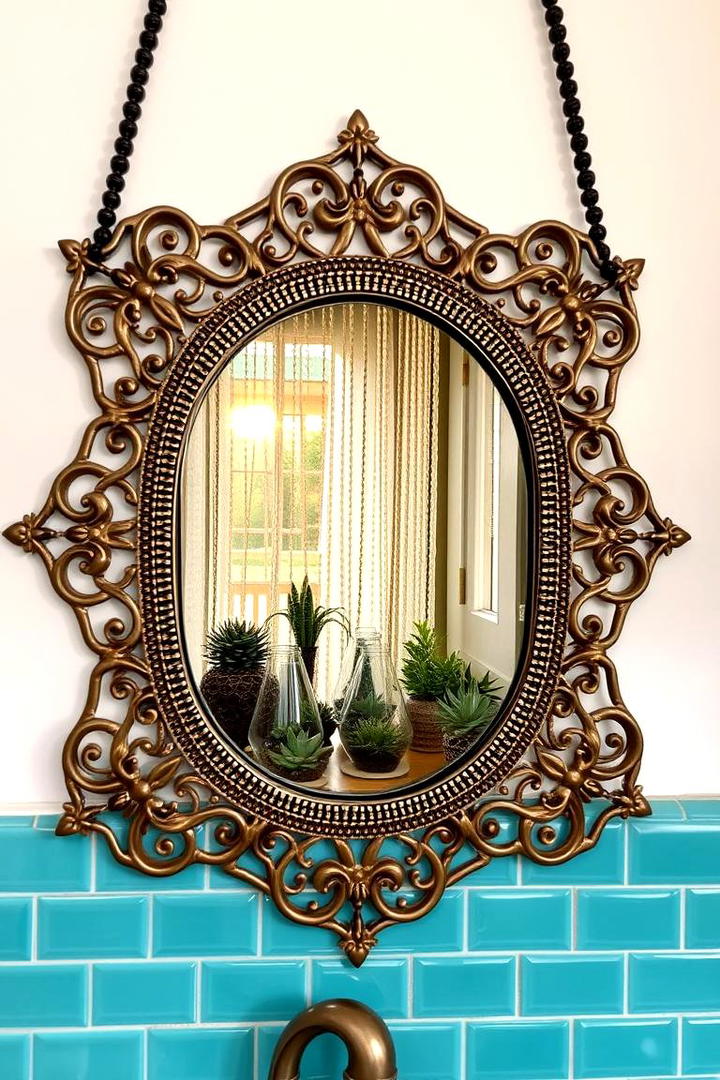 Boho Chic Mirrors - 30 Boho Bathroom Ideas