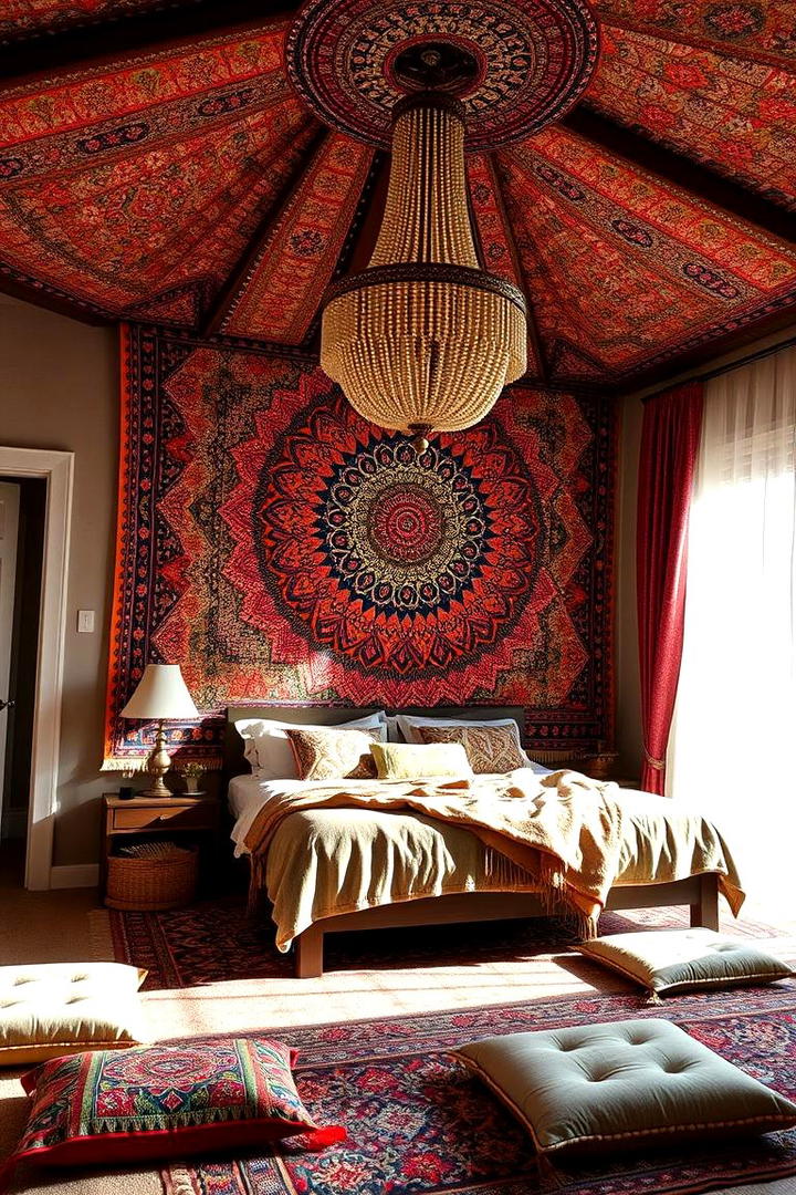 Boho Chic Patterns - 30 Bedroom Accent Wall Ideas