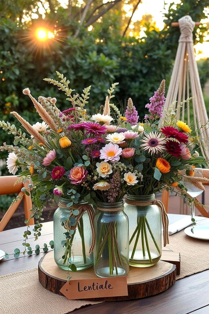 Boho Garden Beauty - 21 Wedding Centerpiece Ideas