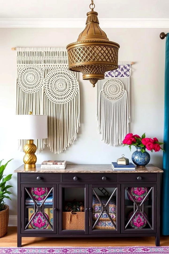 Boho Glam - 30 Console Table Decor Ideas