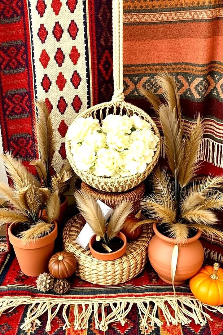 Boho Inspired Fall Centerpiece - 21 Thanksgiving Centerpiece Ideas