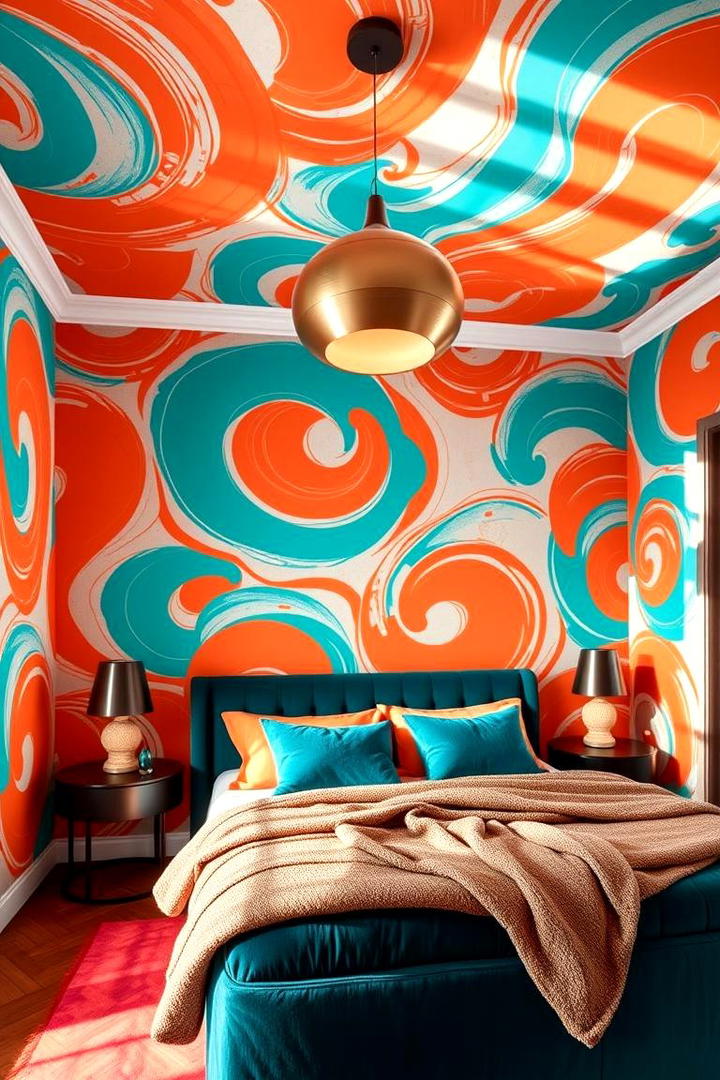 Bold Abstract Artistry - 21 Bedroom Wallpaper Ideas