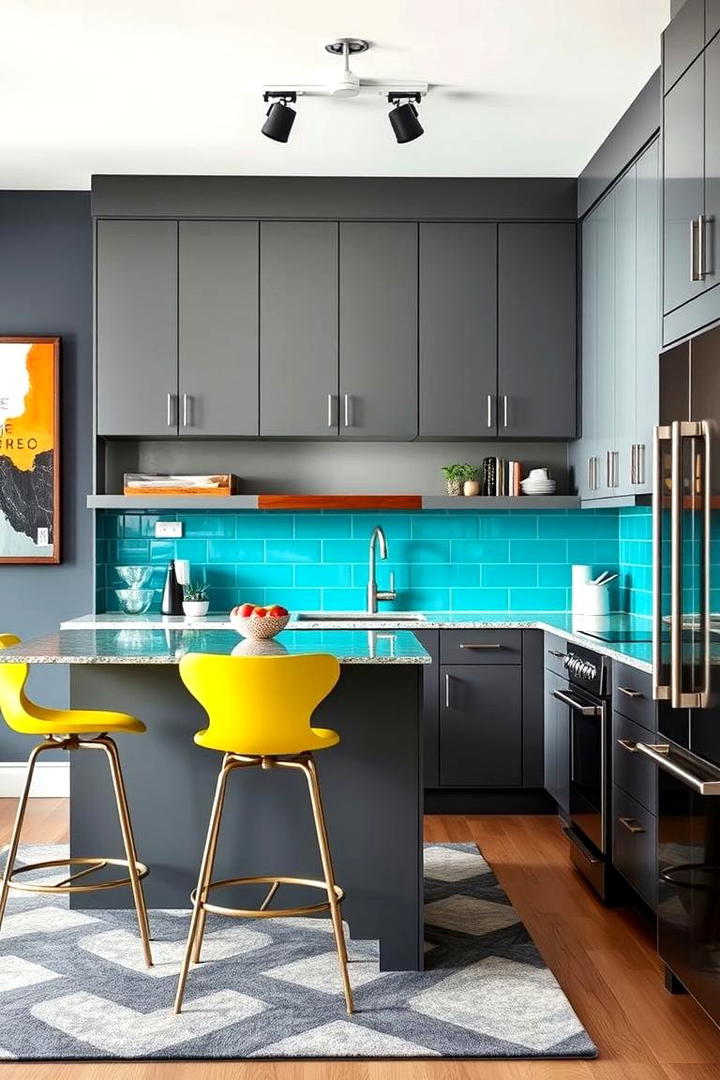 Bold Accented Gray Spaces - 21 Gray Kitchens