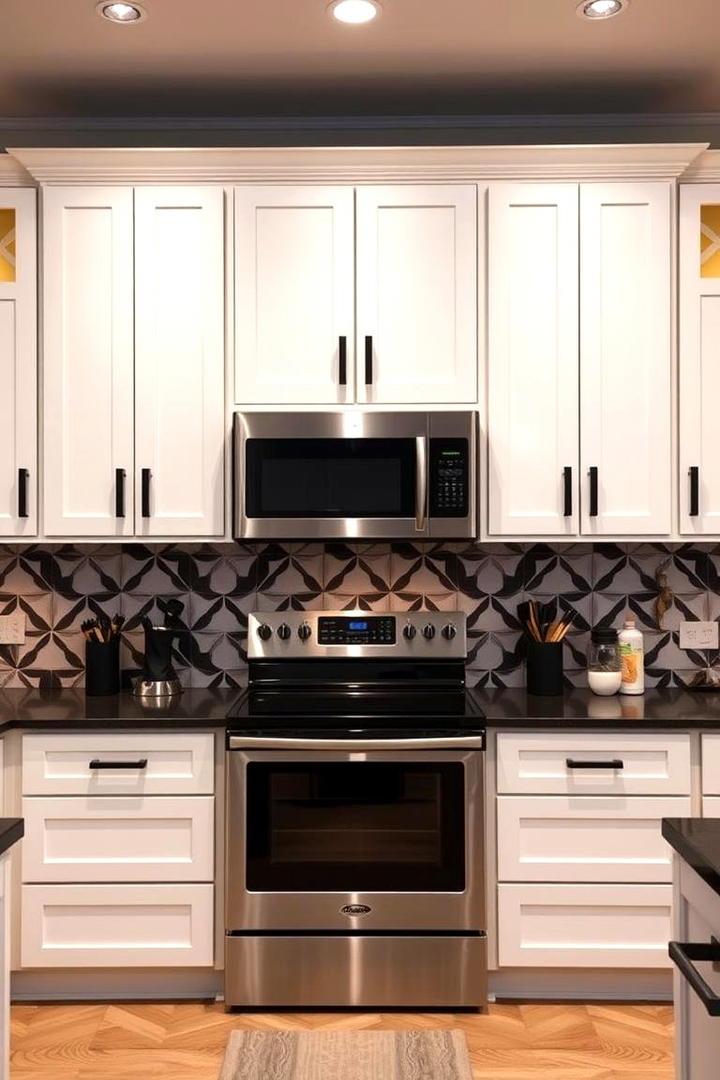 Bold Backsplash Designs - 21 Black and White Kitchen Ideas