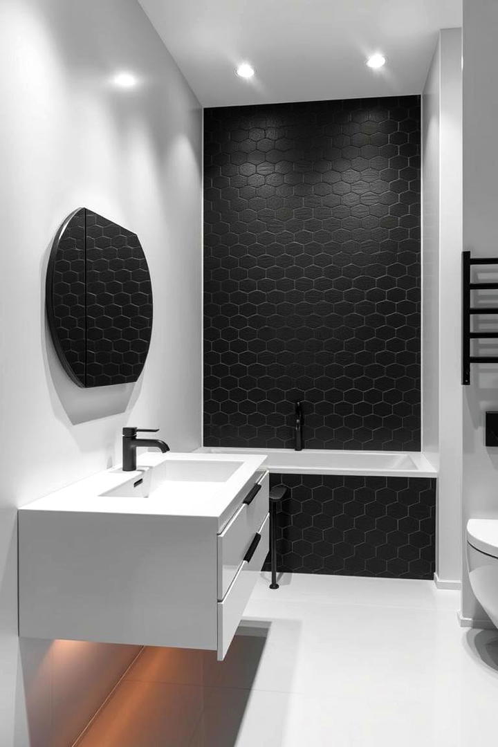 Bold Black Accents - 21 Bathroom Color Ideas