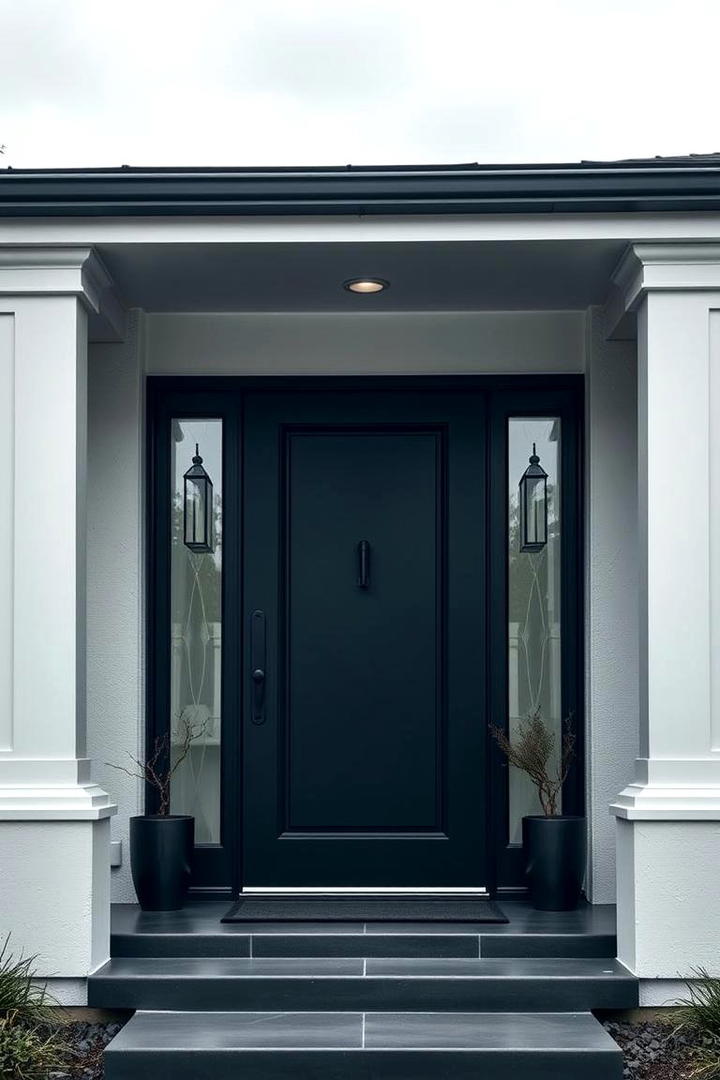 Bold Black Statement - 21 Front Door Color Ideas