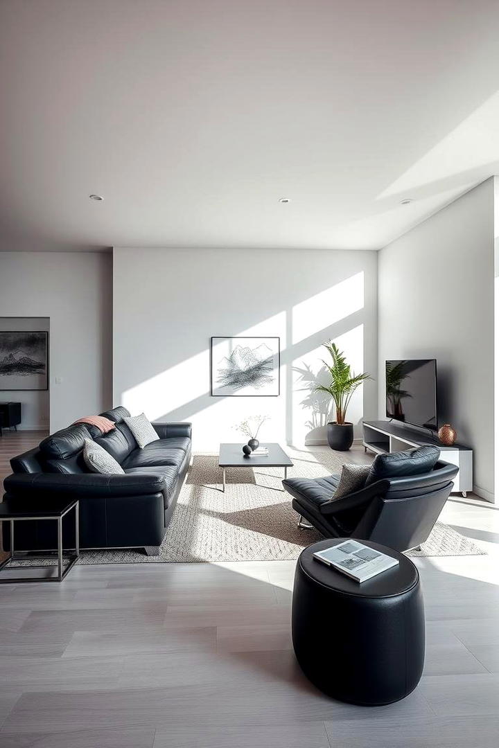 Bold Black and Crisp White - 21 Two Colour Combination for Living Room