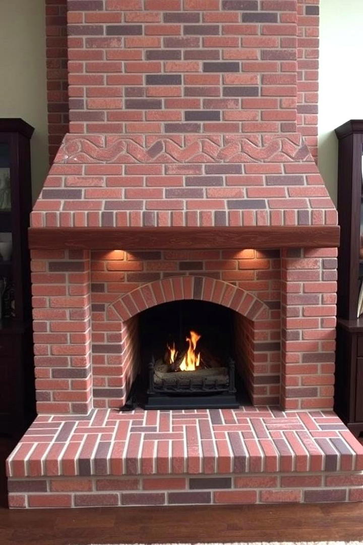 Bold Brick Patterns - 21 Brick Fireplace Ideas