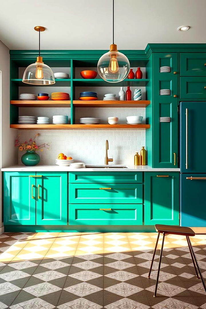 Bold Cabinet Colors - 21 Colorful Kitchen Ideas