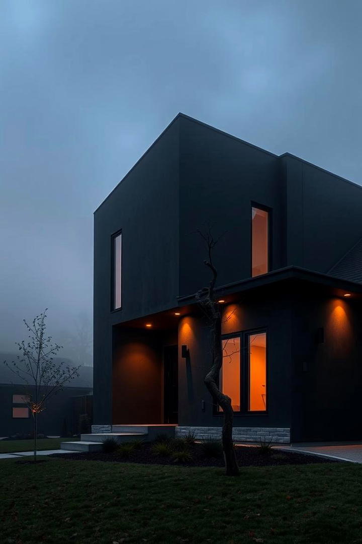 Bold Charcoal Modernity - 30 Stucco Colors for Home Exteriors