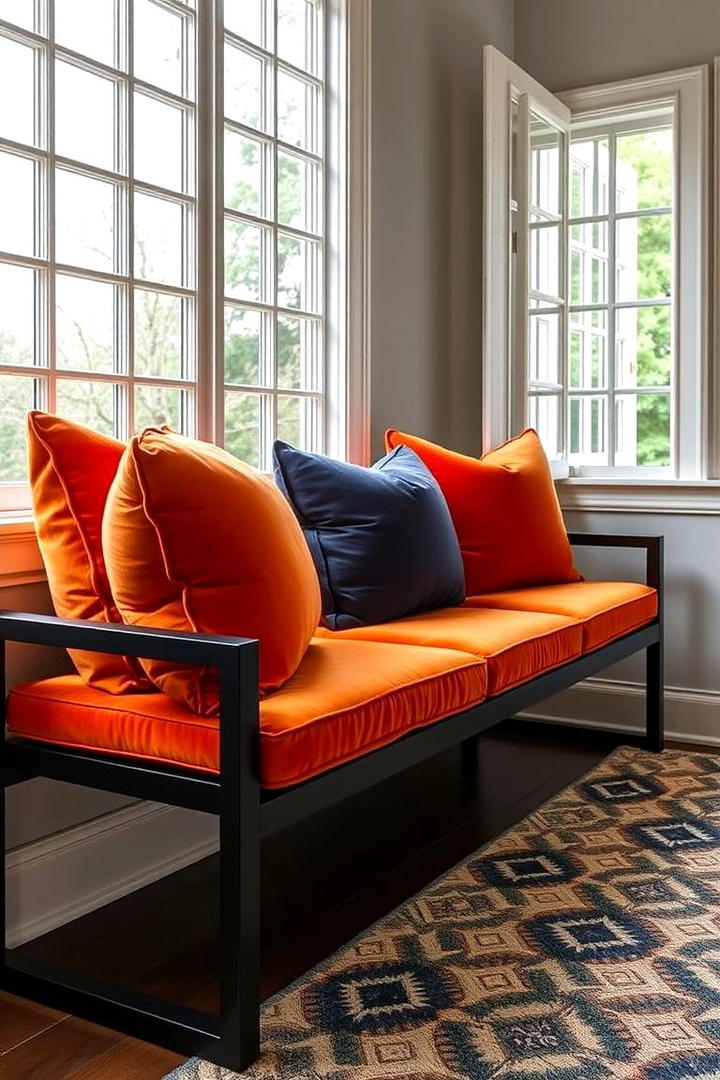 Bold Color Accent Bench - 21 Window Seat Ideas