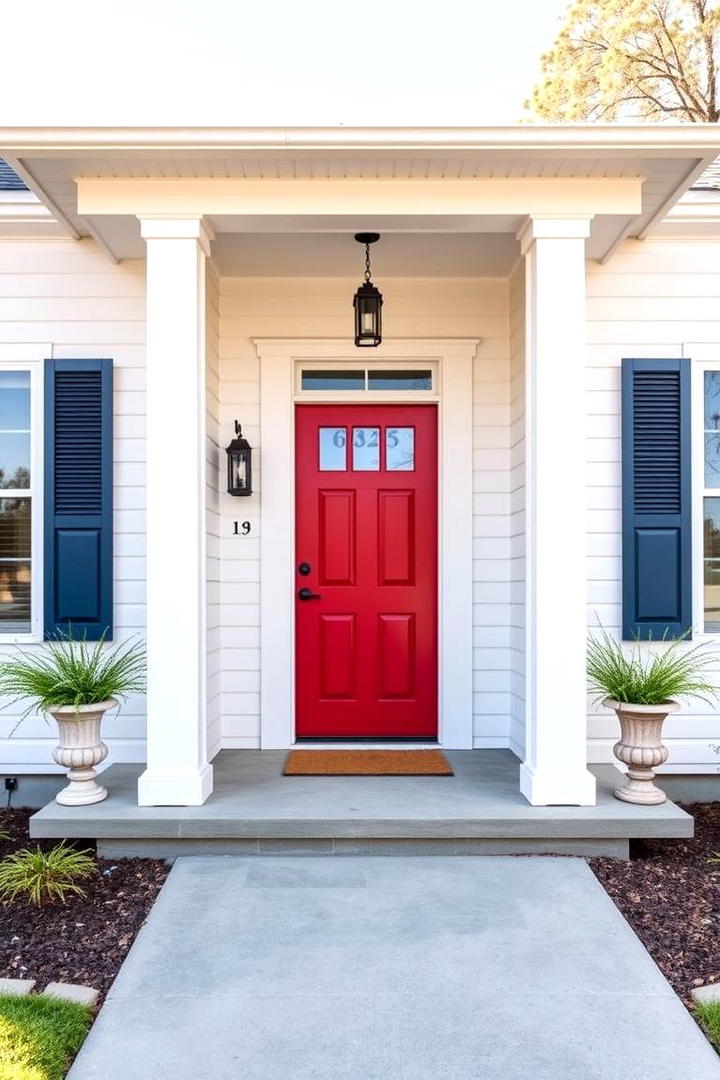 Bold Color Accents - 21 Curb Appeal Inspiration for Ranch Homes