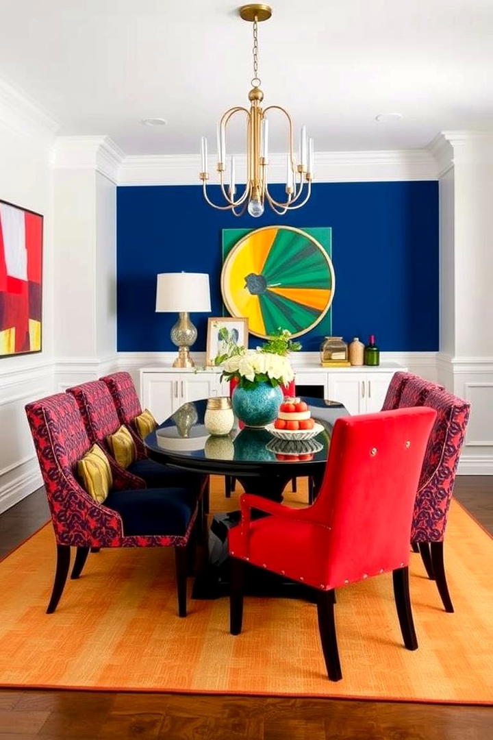 Bold Color Accents Dining - 21 Formal Dining Room Ideas