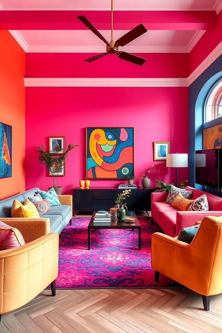 Bold Color Accents - 21 Apartment Decorating Ideas