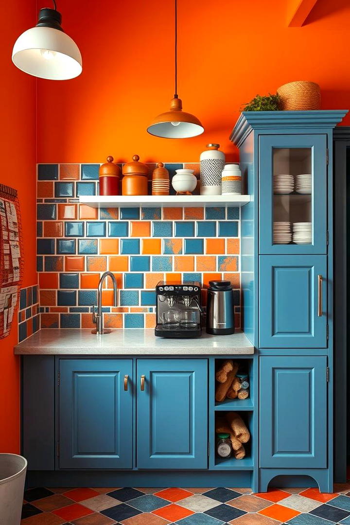 Bold Color Coffee Station - 21 Coffee Station Ideas