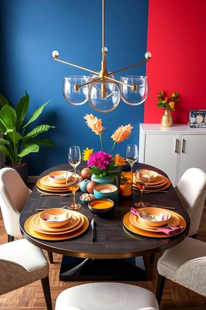 Bold Color Combinations - 21 Dining Table Decor Ideas