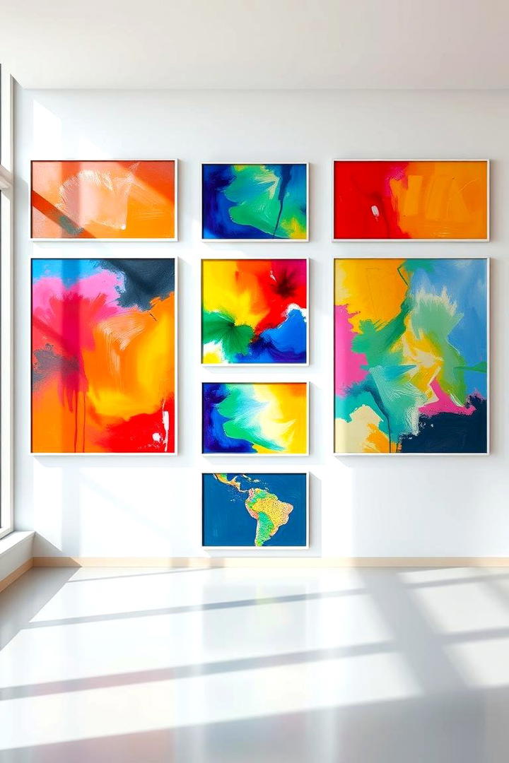 Bold Color Explosion - 21 Gallery Wall Ideas