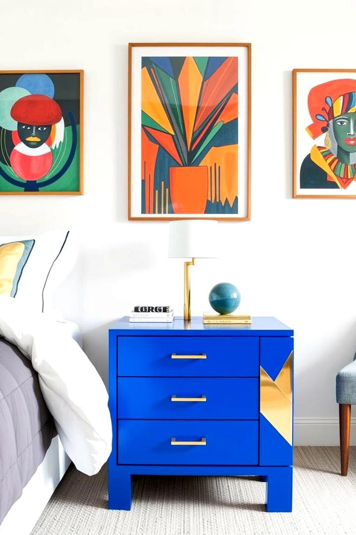 Bold Color Pop - 30 Nightstand Ideas