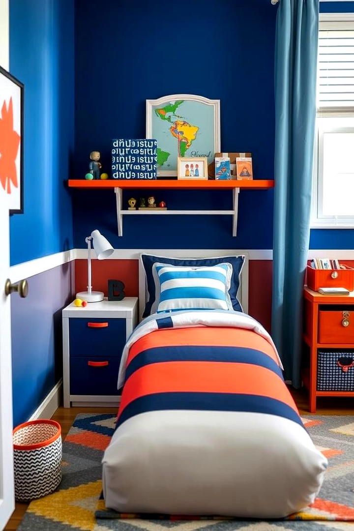 Bold Color Statement - 21 Boys Room Ideas