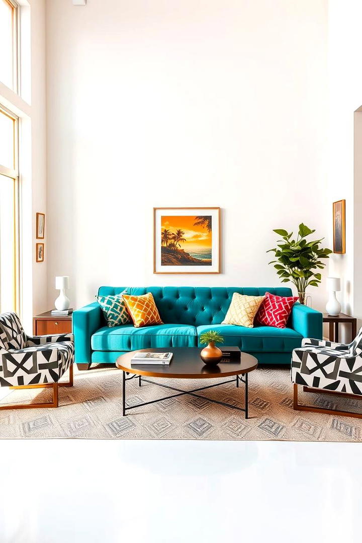 Bold Color Statement - 21 Living Room Couch Ideas