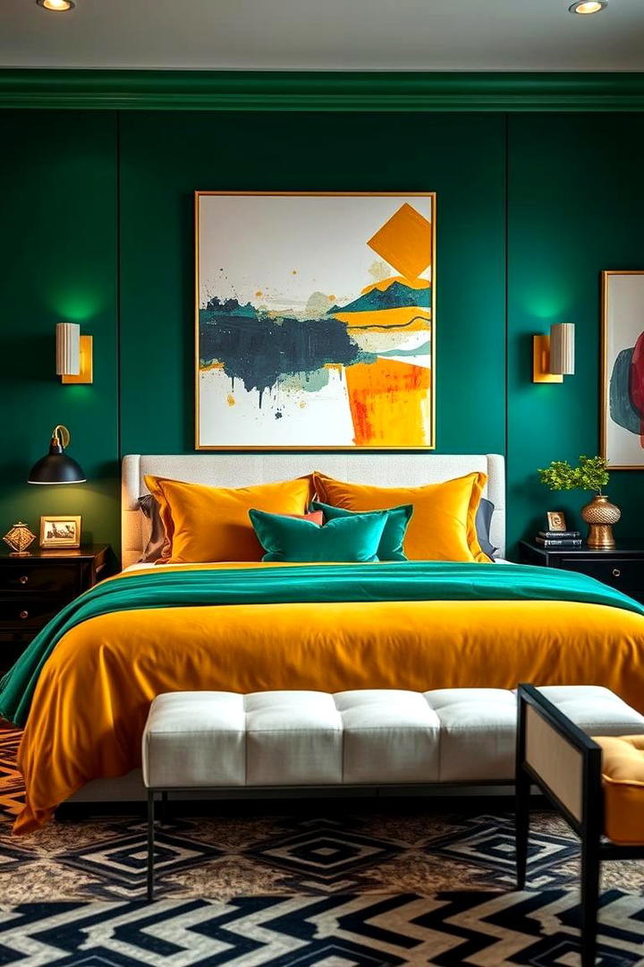 Bold Color Statement - 21 Bedroom Decor Ideas