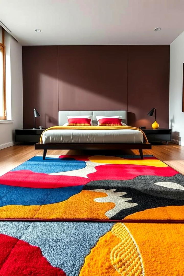 Bold Color Statements - 30 bedroom rug ideas