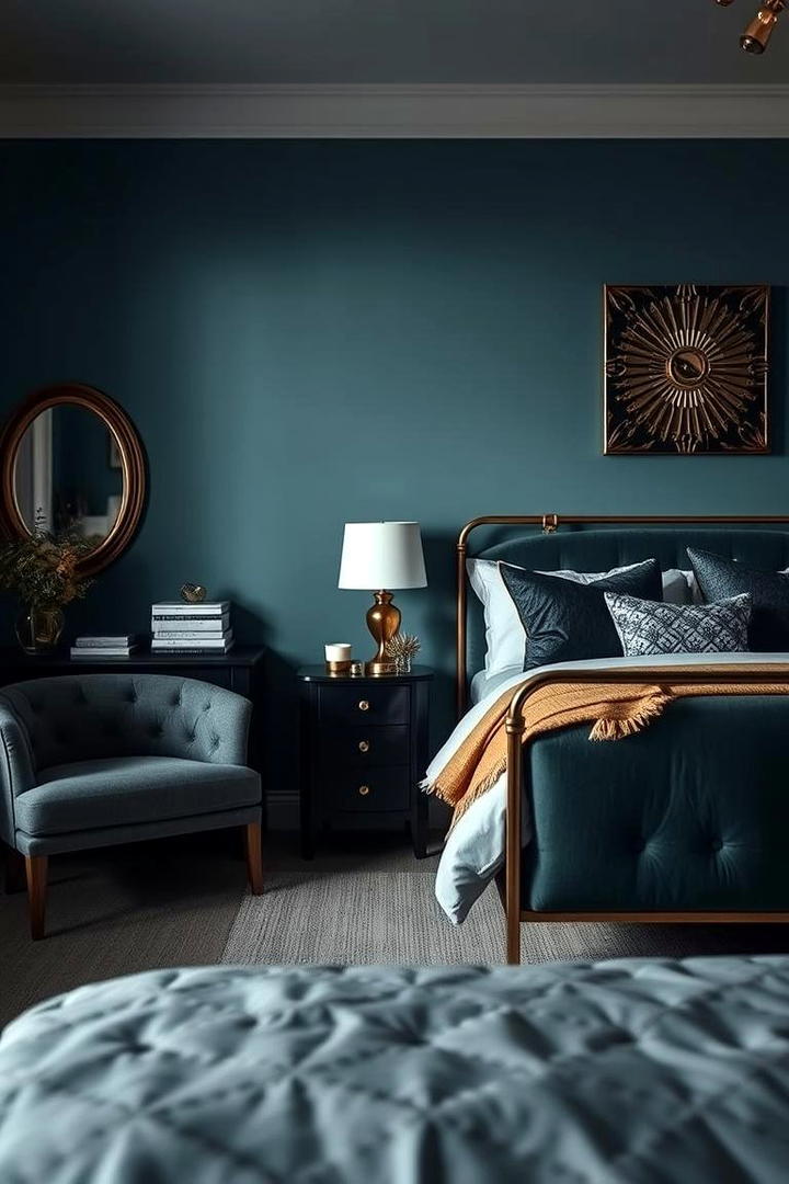 Bold Contrasting Accents - 30 Duck Egg Blue Bedroom Ideas