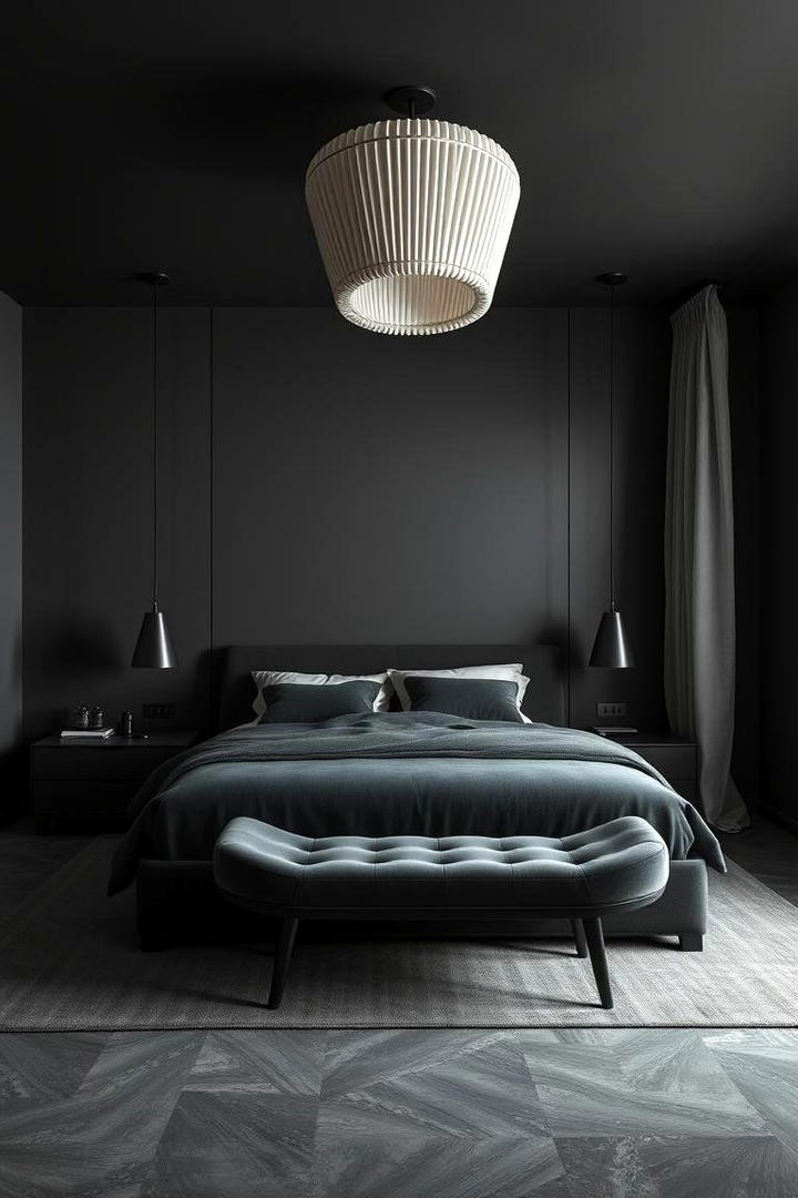 Bold Contrasts with Elegant Simplicity - 30 Dark Grey Bedroom Ideas