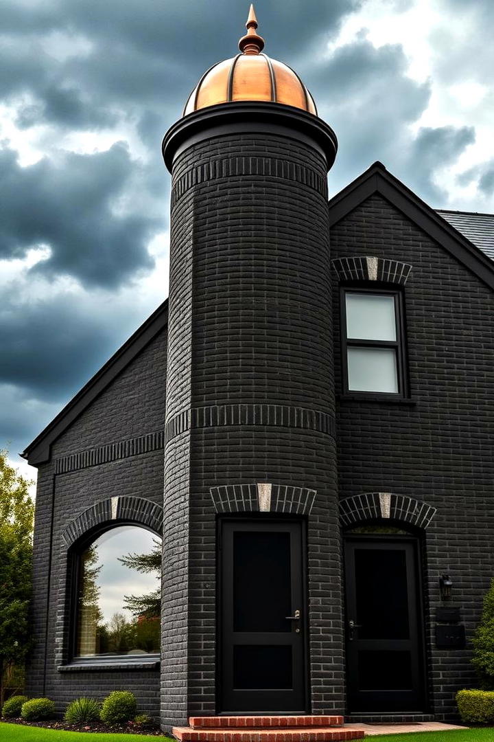 Bold Eclectic Black Brick Statement - 30 Black Brick House Exteriors