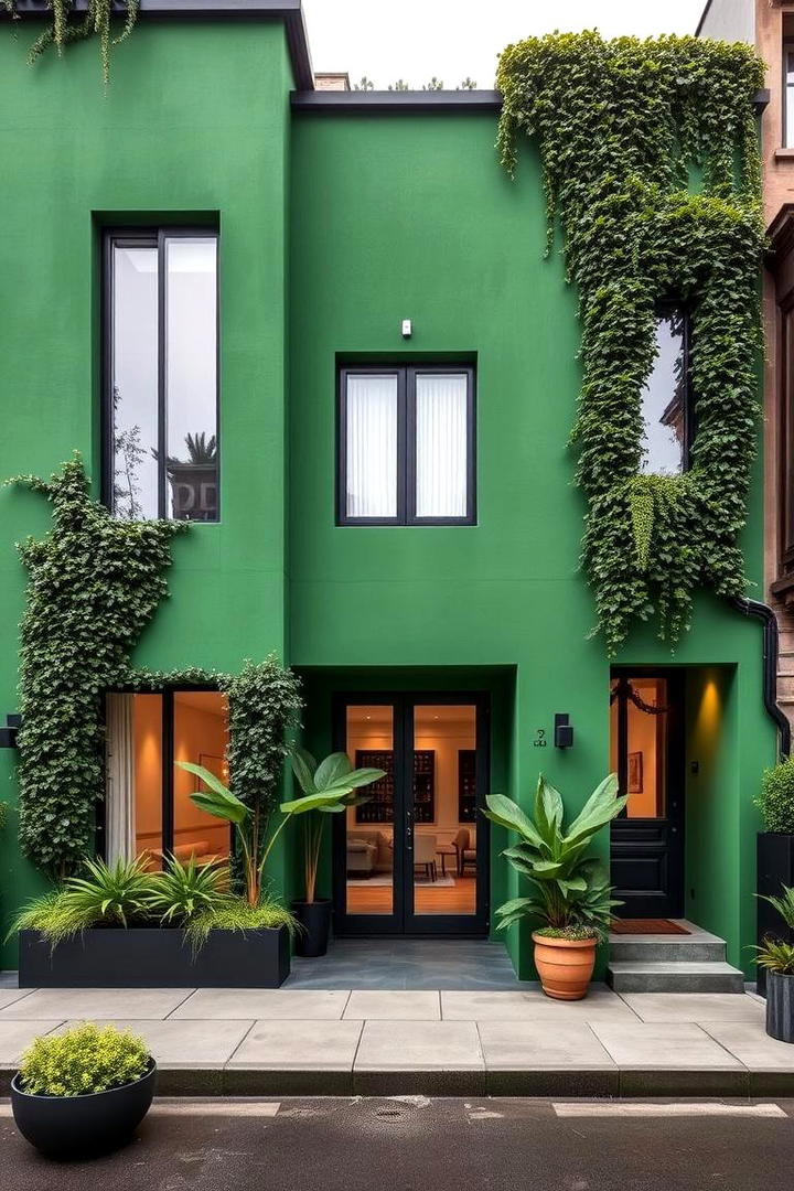 Bold Emerald Luster - 30 Stucco Colors for Home Exteriors