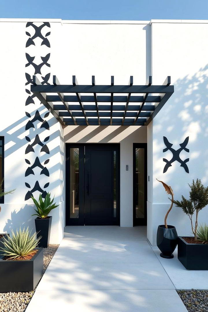 Bold Graphic Accents - 21 Black and White House Exterior Ideas