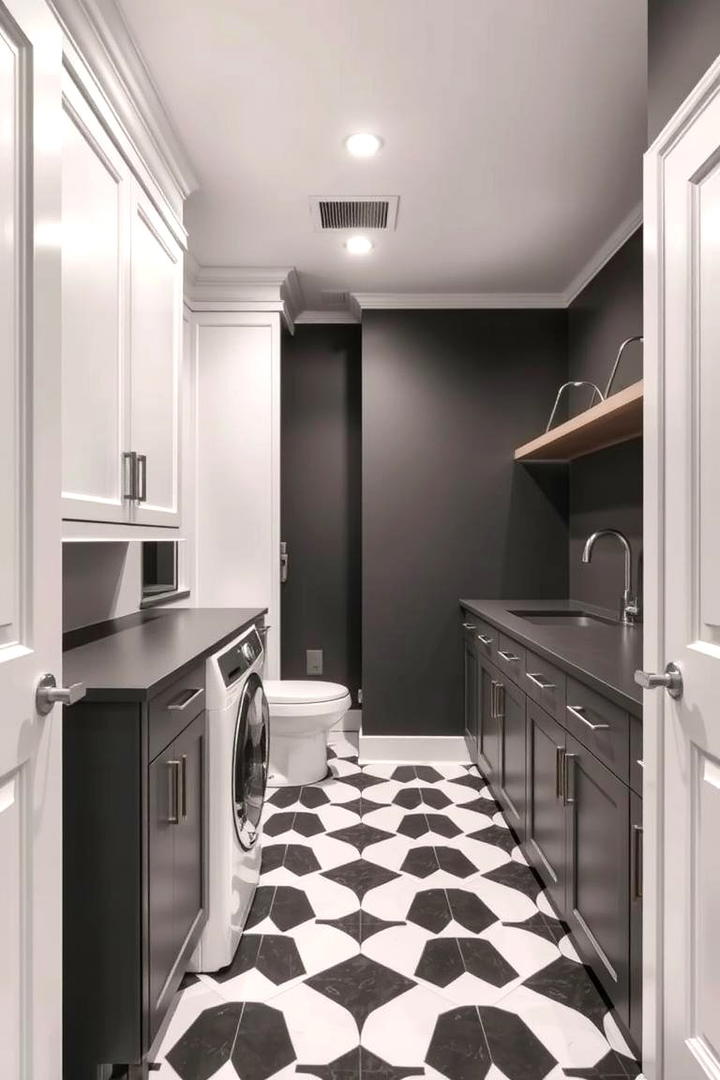 Bold Graphite Gray - 30 Laundry Room Paint Ideas