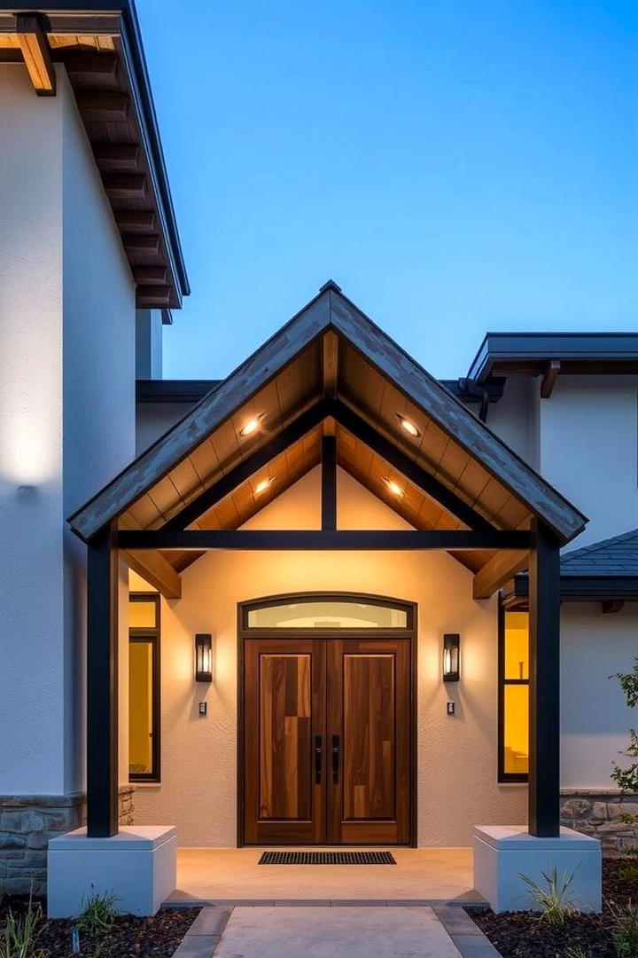 Bold Metal Accents - 30 Modern Tudor Exterior Inspiration